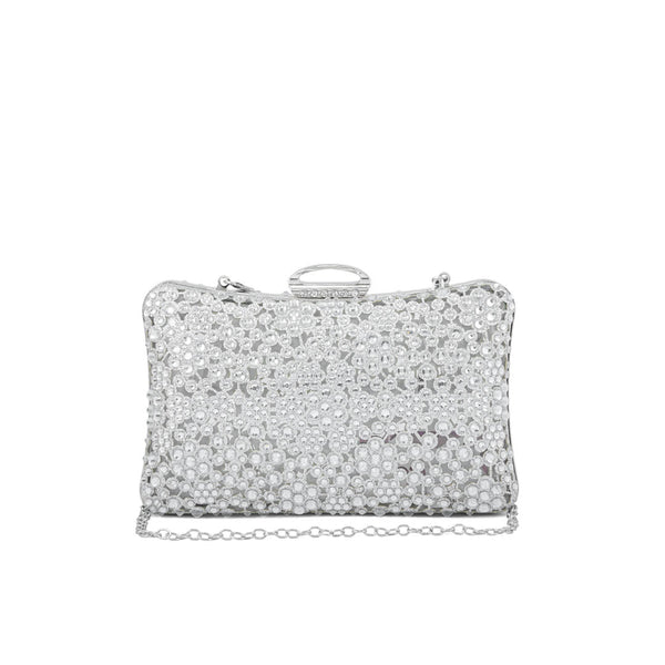 Silver Fancy Clutch P24189