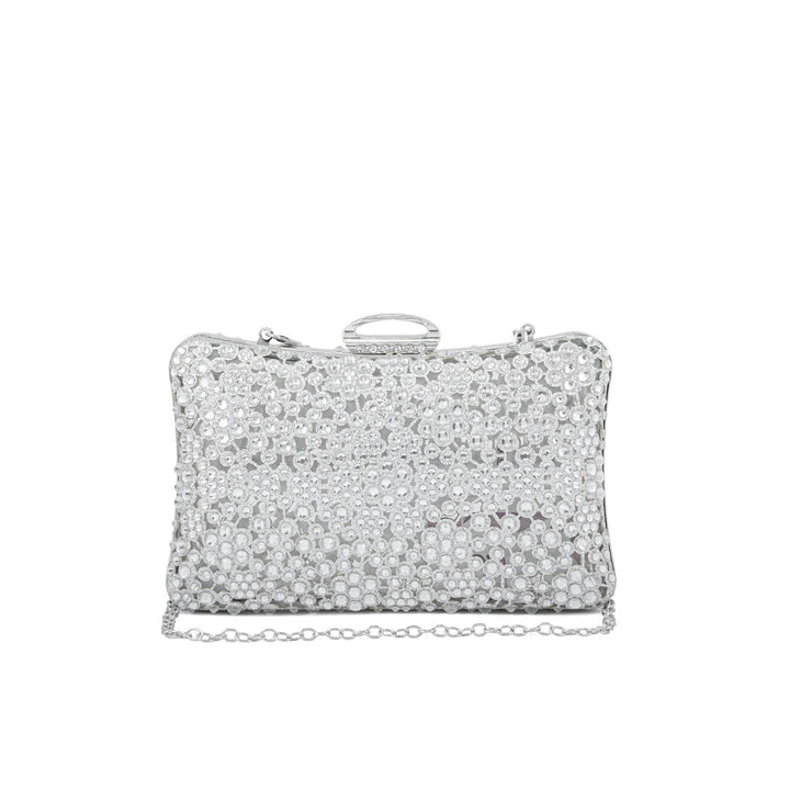 Silver Fancy Clutch P24189