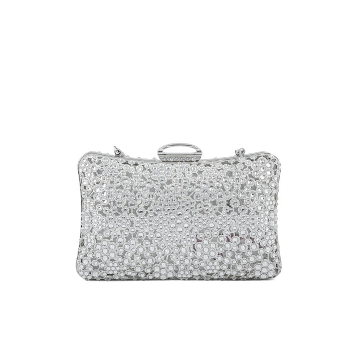 Silver Fancy Clutch P24189