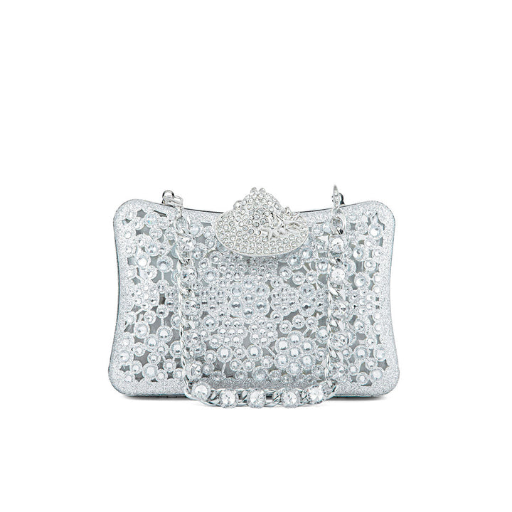 Silver Fancy Clutch P24192