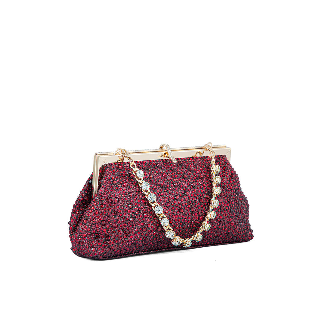 Maroon Fancy Clutch P24195