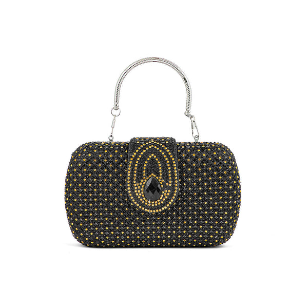 Black Fancy Clutch P24200