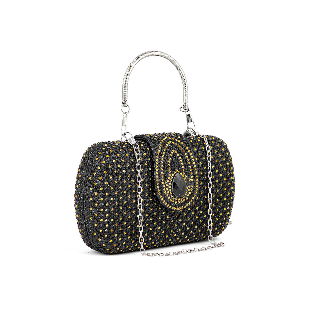 Black Fancy Clutch P24200