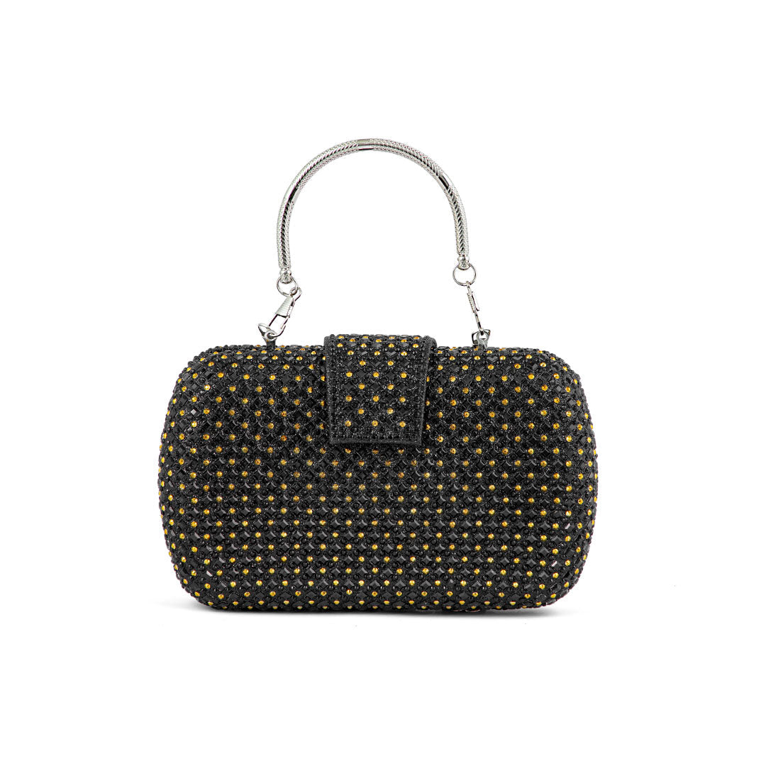 Black Fancy Clutch P24200