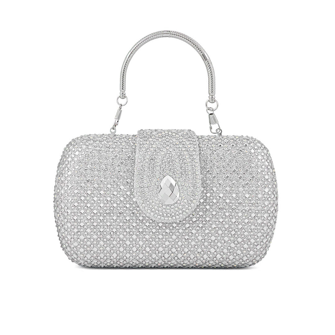 Silver Fancy Clutch P24200