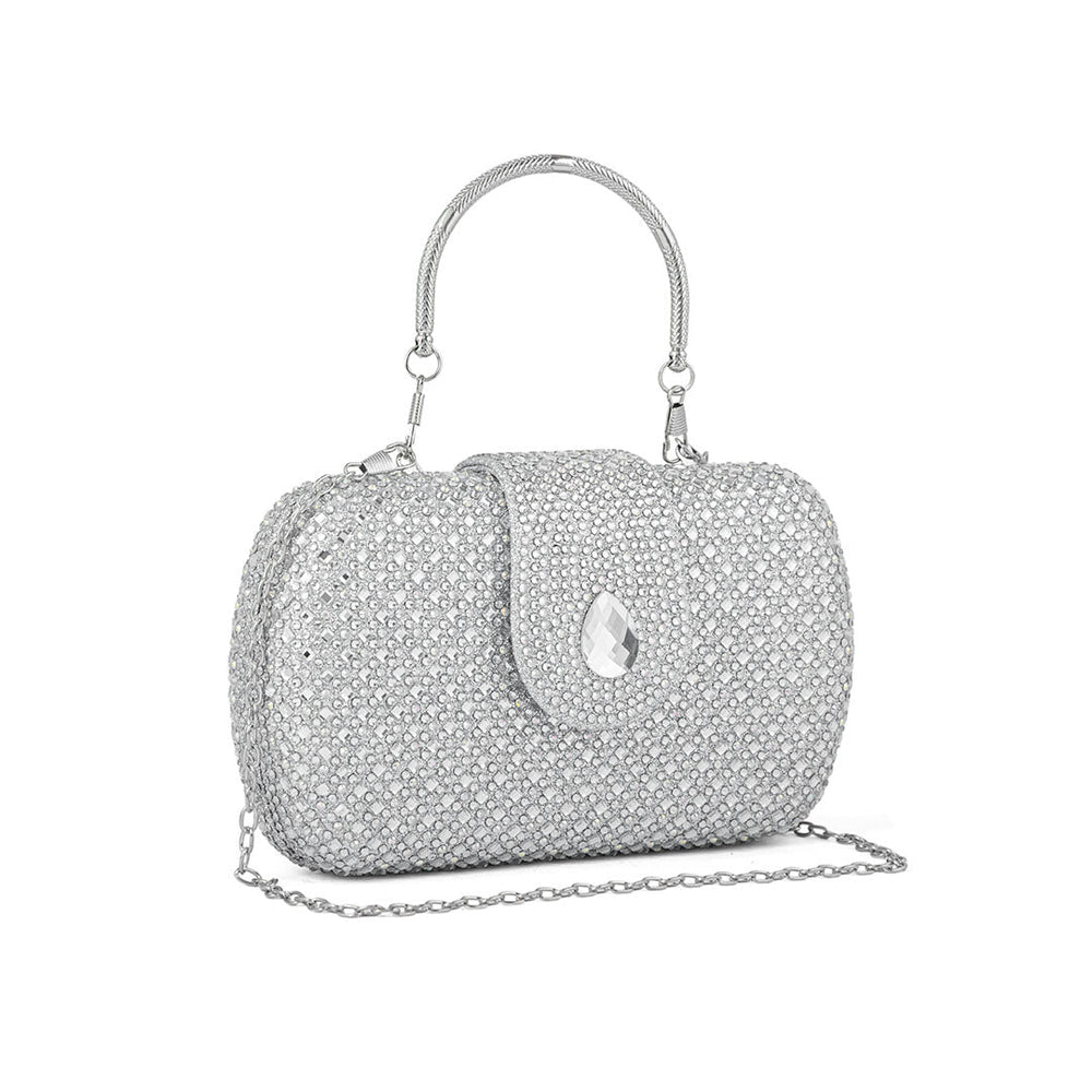 Silver Fancy Clutch P24200