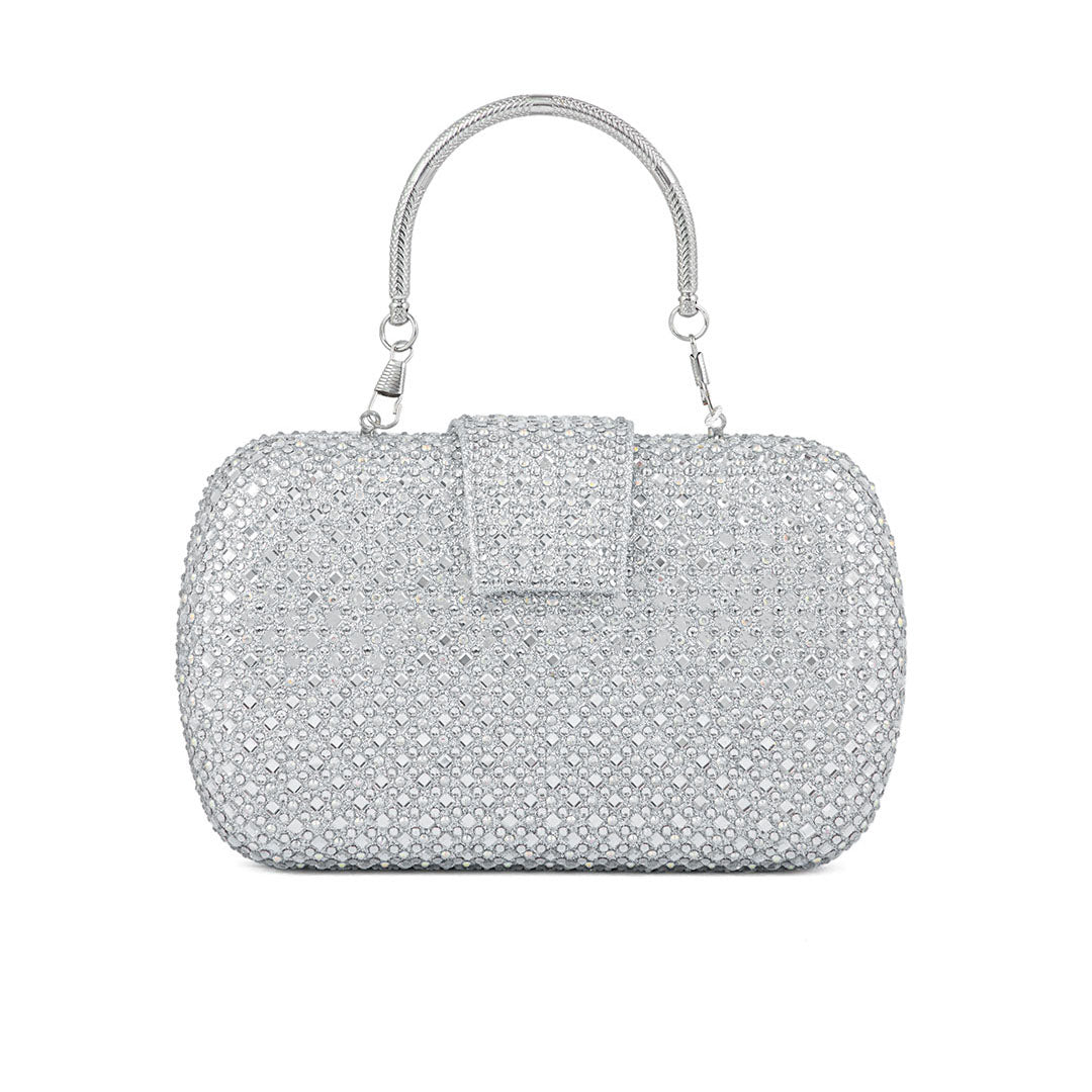 Silver Fancy Clutch P24200