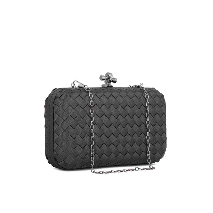 Black Fancy Clutch P24206