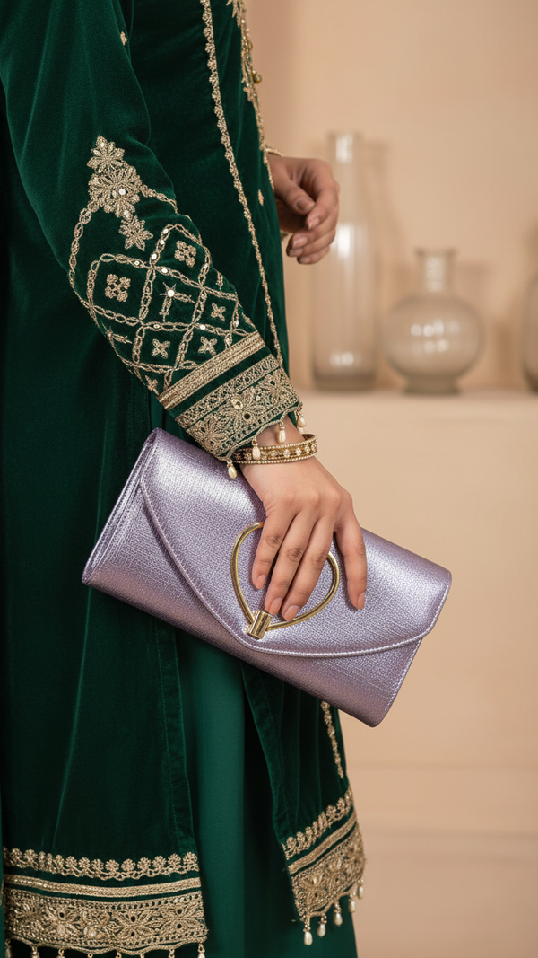 Purple Formal Clutch P24223