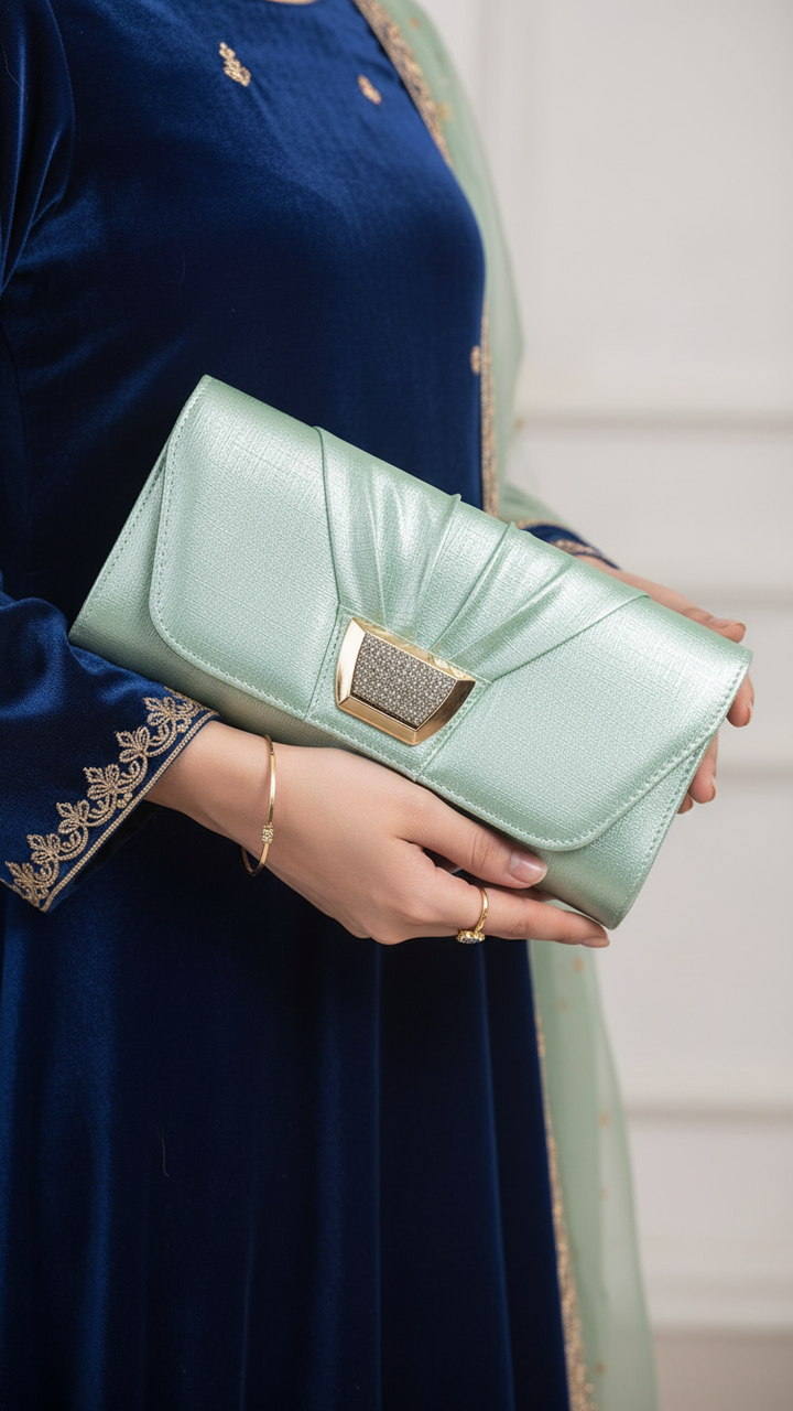 Green Formal Clutch P24225
