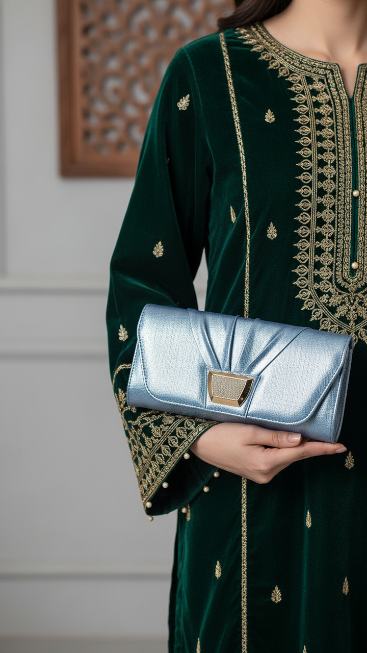 Blue Formal Clutch P24225