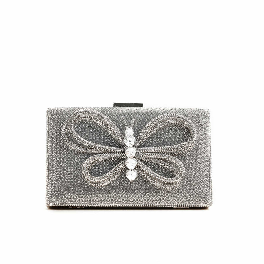 Silver Fancy Clutch P24235