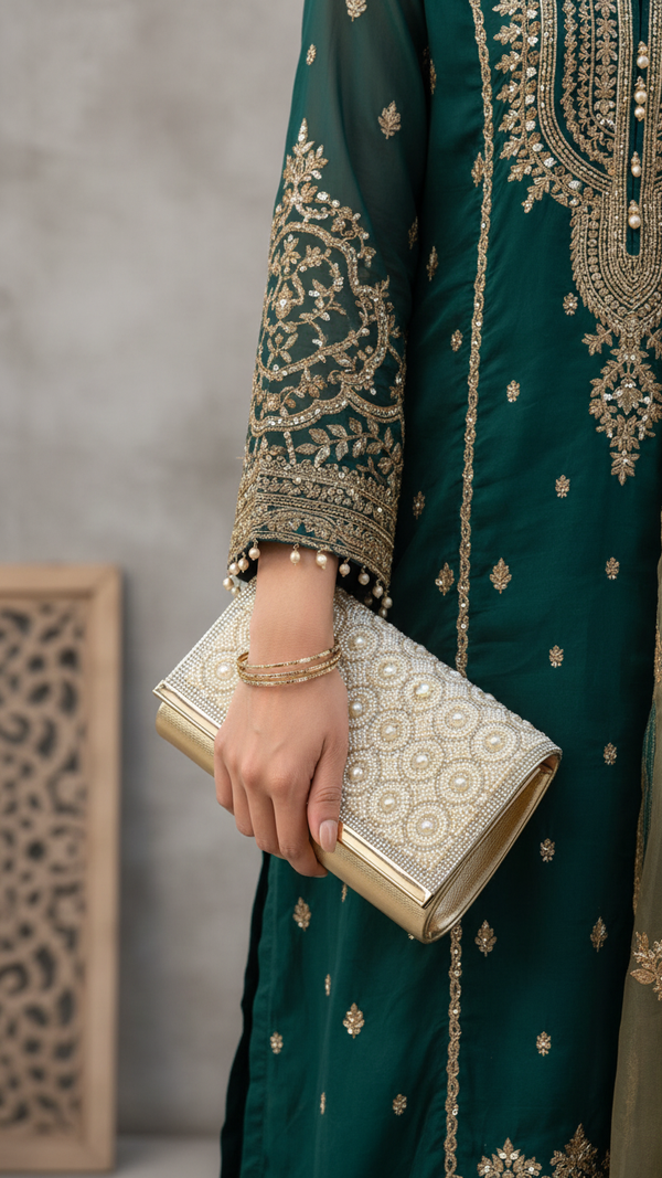 Golden Fancy Clutch P24242