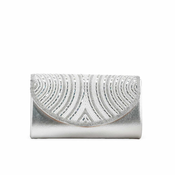Silver Fancy Clutch p24243
