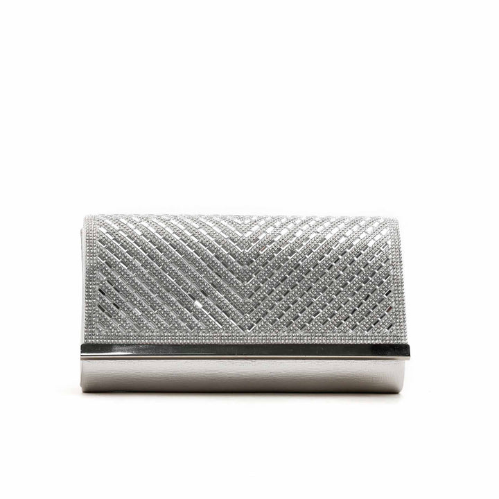 Silver Fancy Clutch P24244