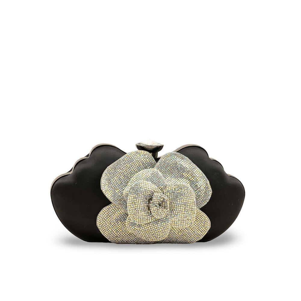 Black Fancy Clutch P24248