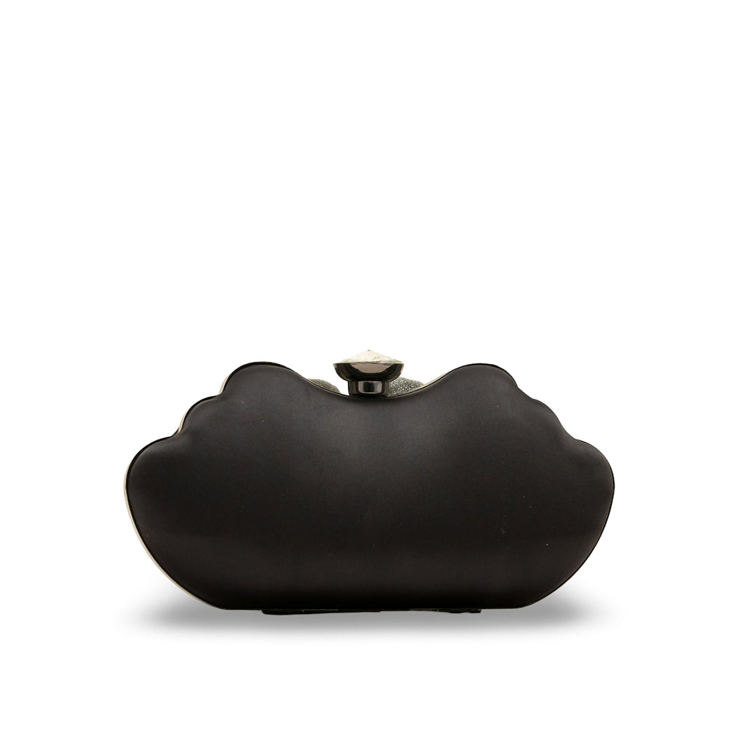 Black Fancy Clutch P24248