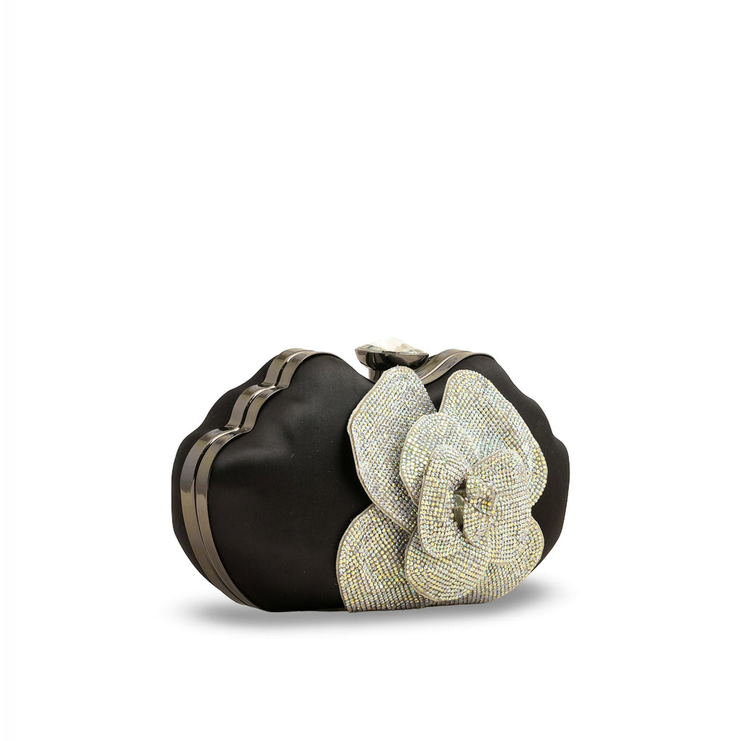 Black Fancy Clutch P24248