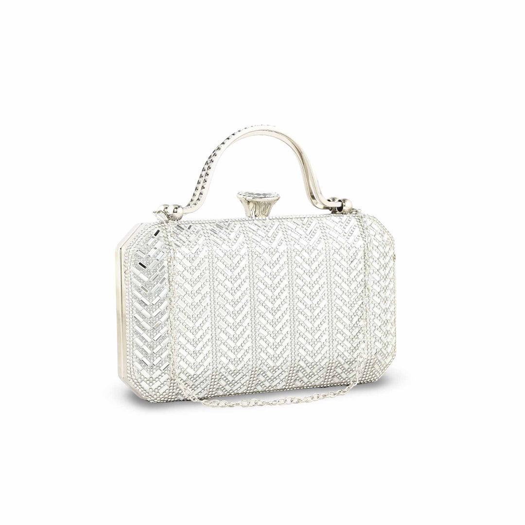 Silver Bridal Clutch p24258