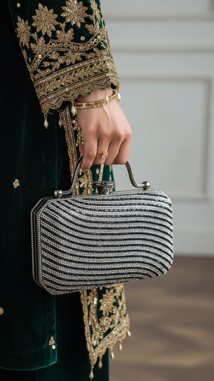 Black Bridal Clutch p24259