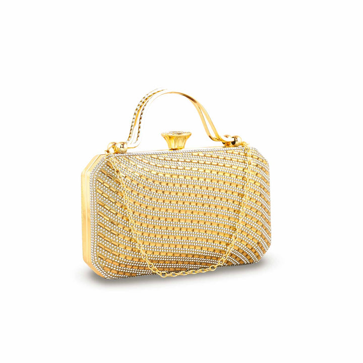 Golden Bridal Clutch For Ladies p24259