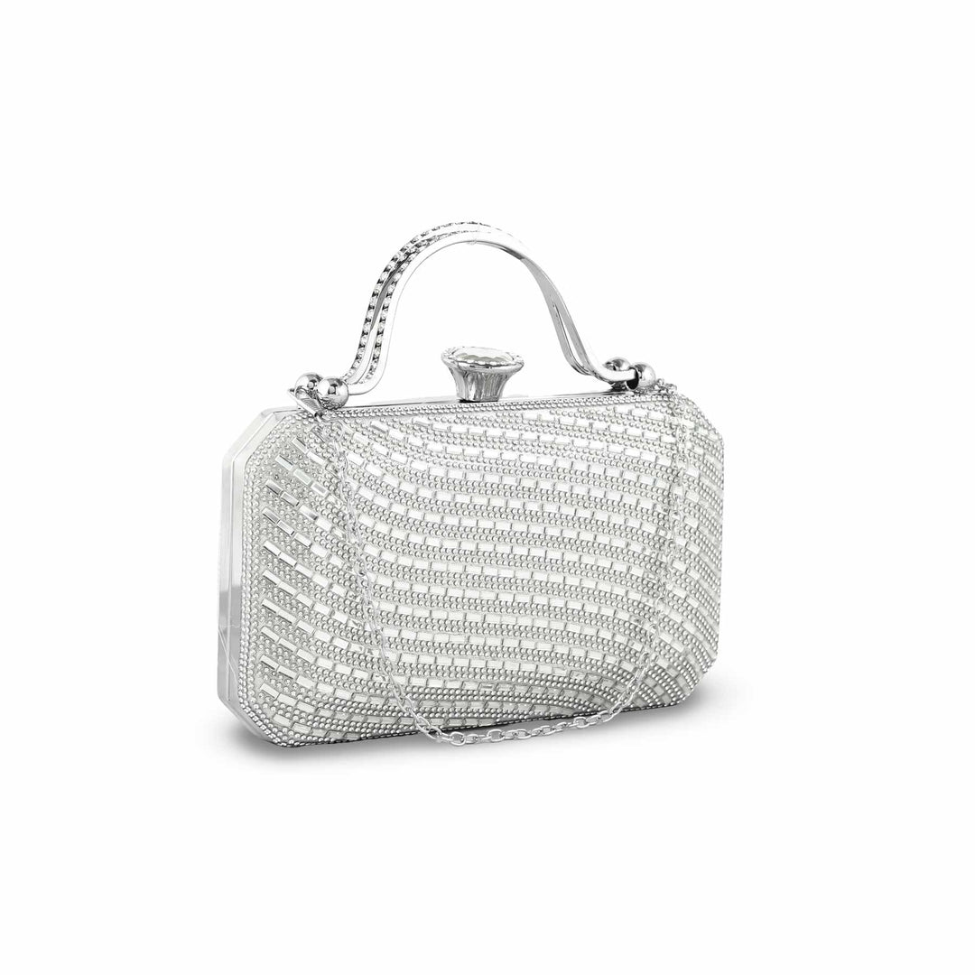 Silver Bridal Clutch p24259