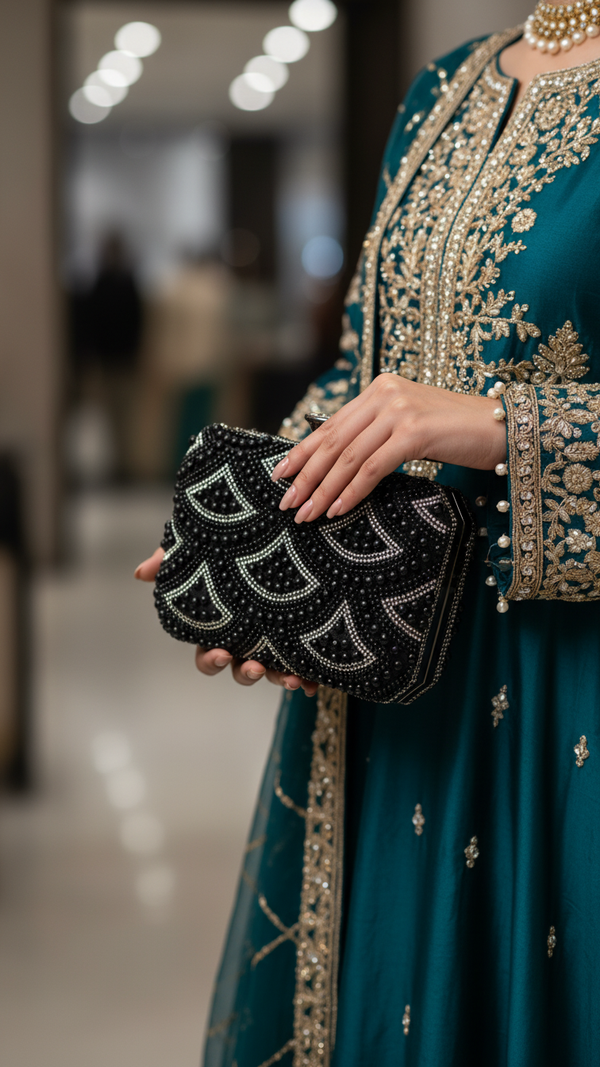 Black Bridal Clutch P24277