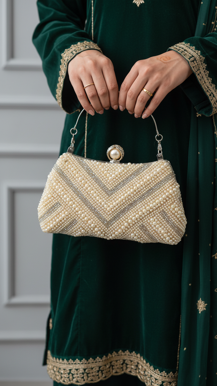 Champagne Bridal Clutch P24289