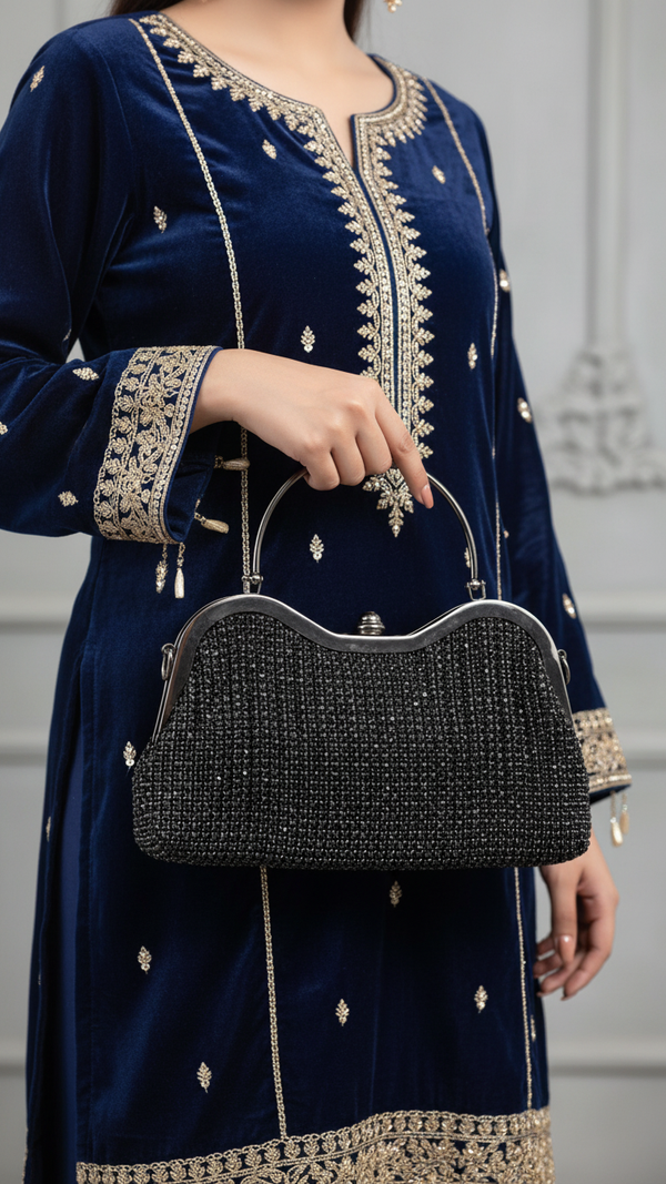 Black Bridal Clutch P24294