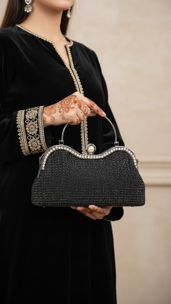 Black Bridal Clutch P24298