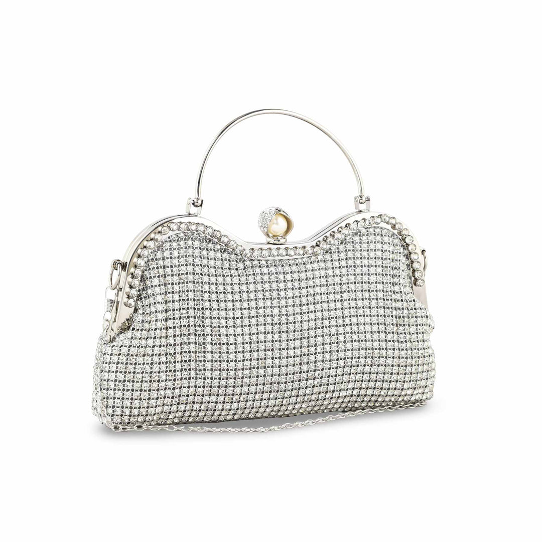 Silver Bridal Clutch P24298