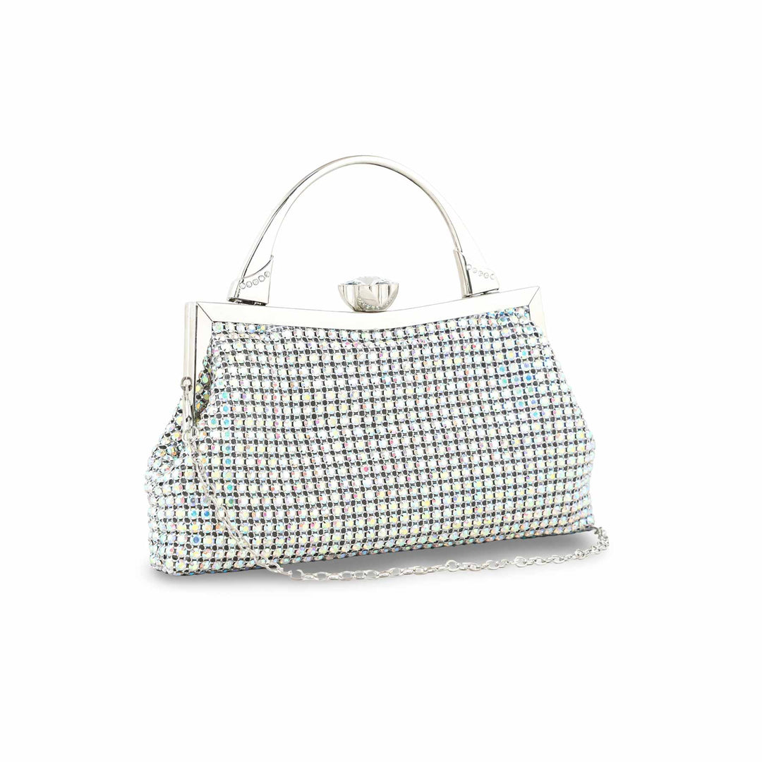 AB Silver Bridal Clutch P24308