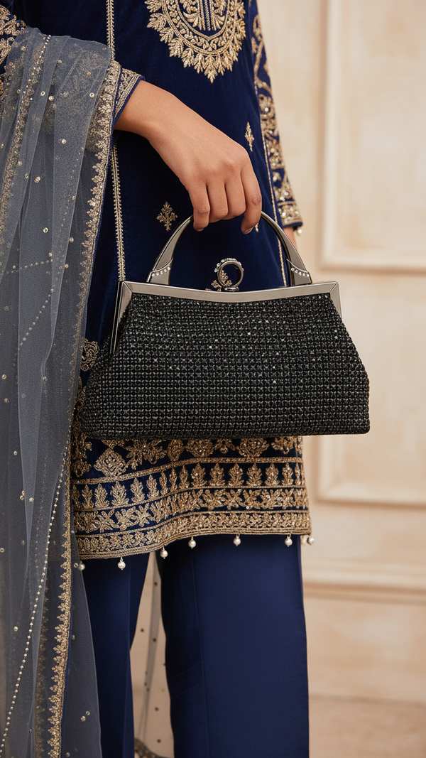 Black Bridal Clutch P24318