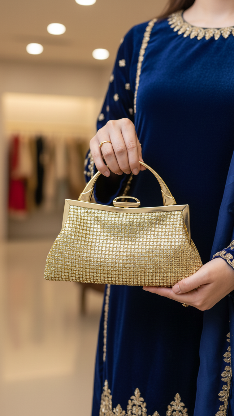Golden Bridal Clutch p24319