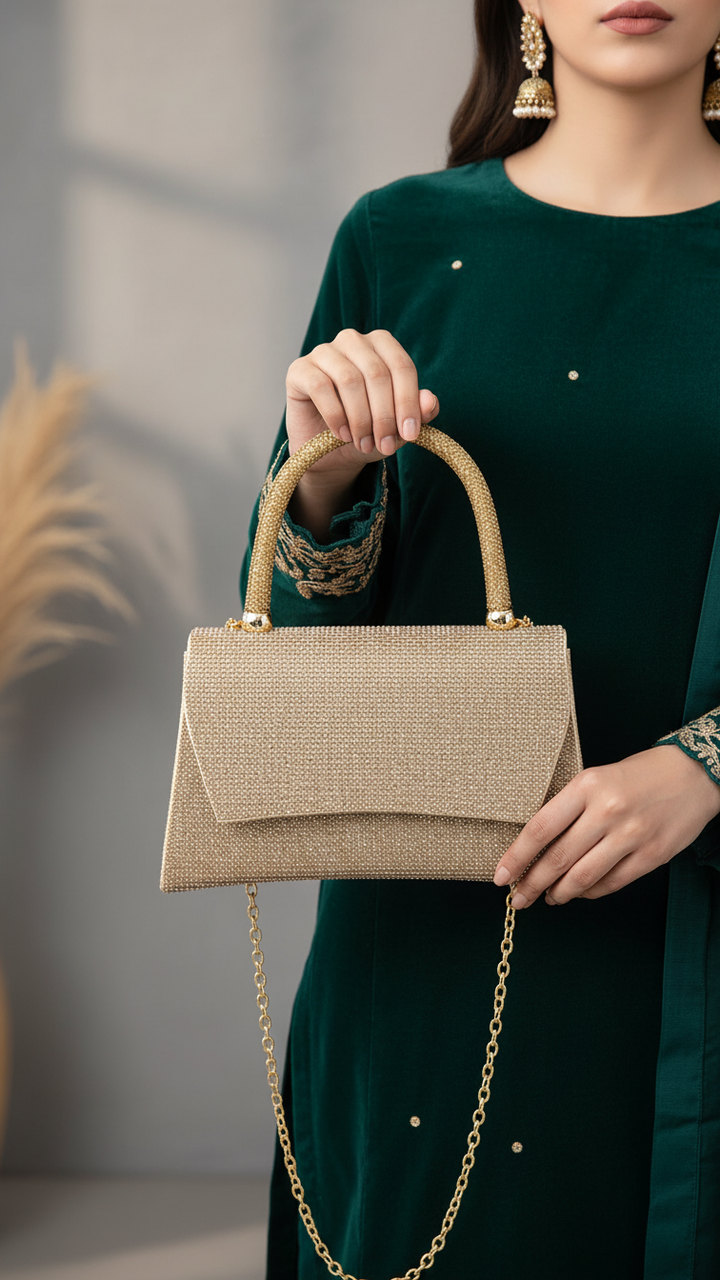 Golden Fancy Shoulder Bag P24326