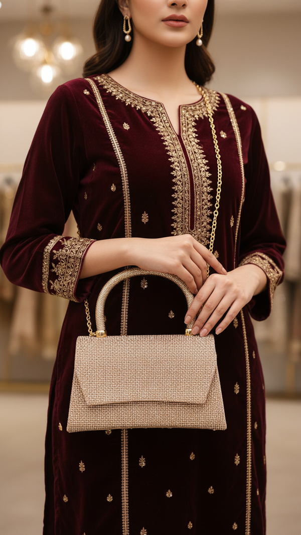 Champagne Fancy Shoulder Bag P24326