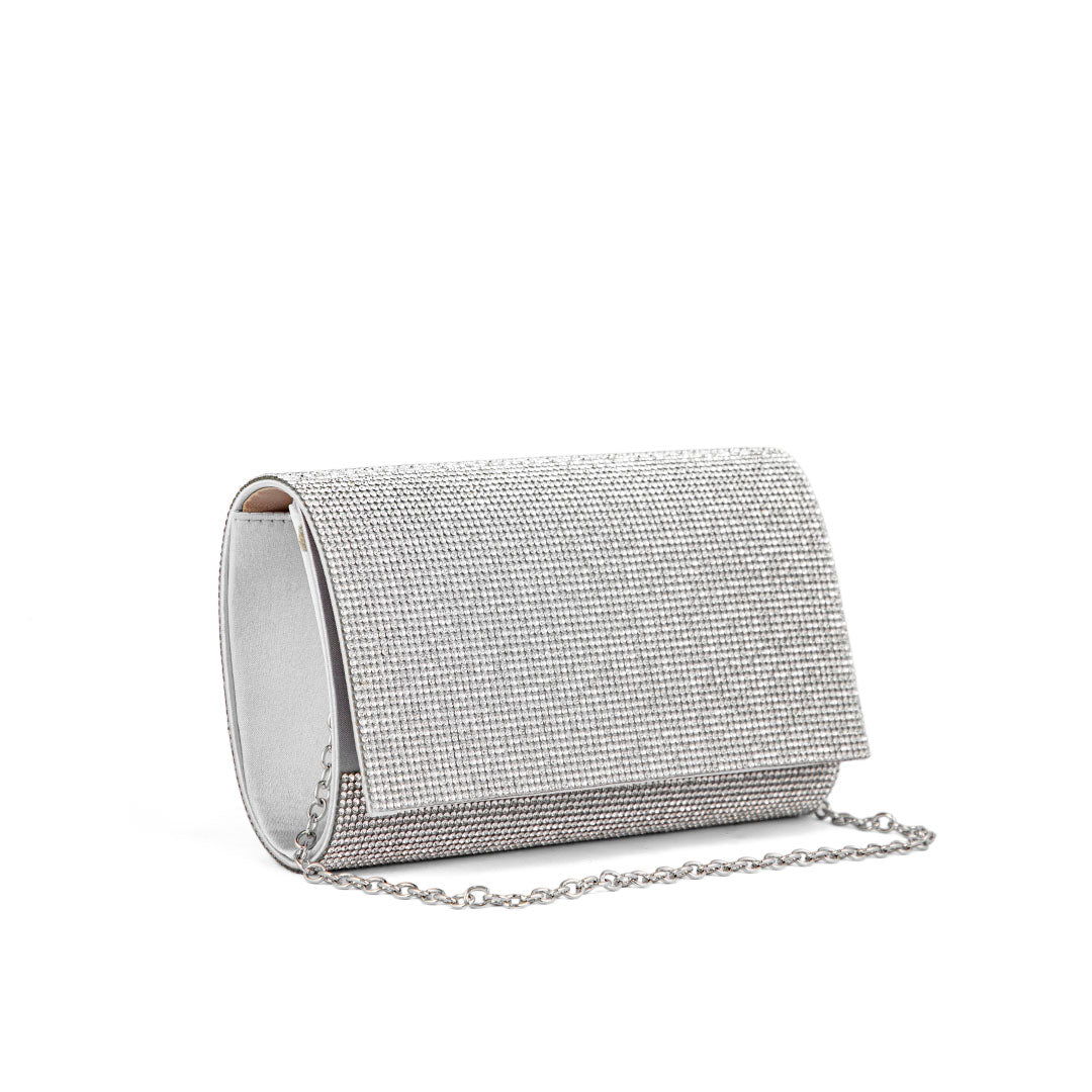 Silver Fancy Clutch P24327