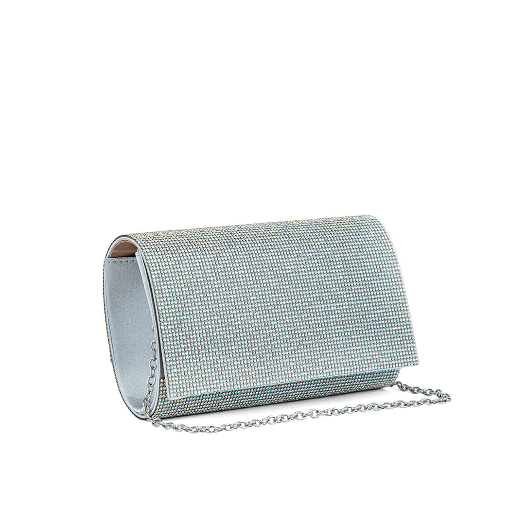 AB Silver Fancy Clutch P24327