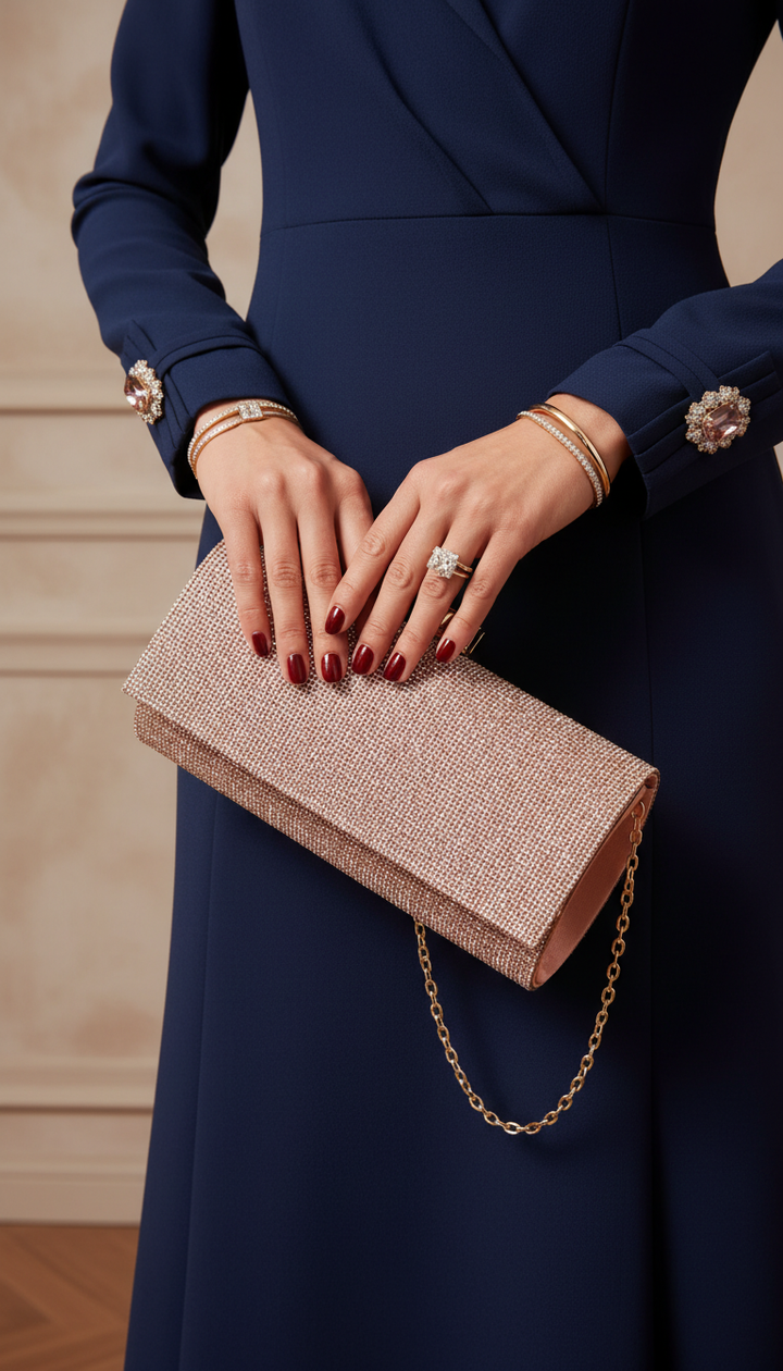 Champagne Fancy Clutch P24328