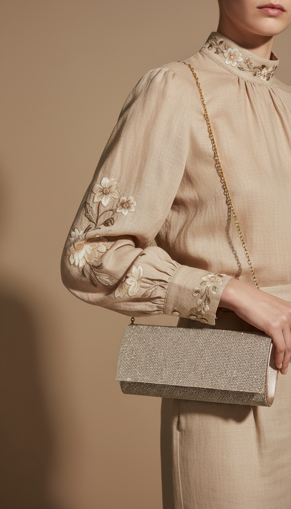 AB Golden Fancy Clutch P24328