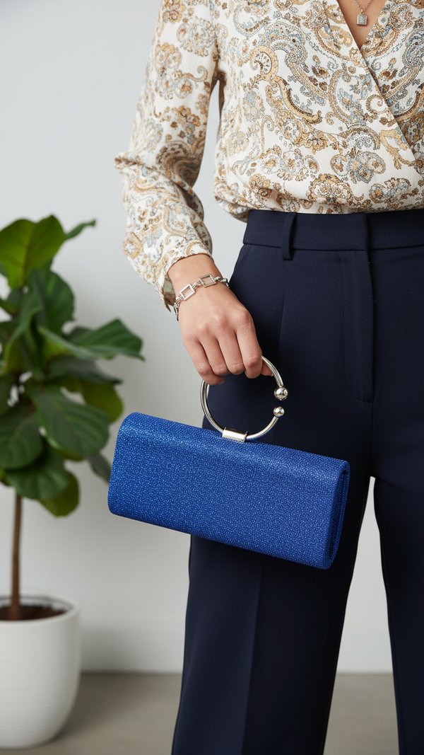 Blue Fancy Clutch P24329