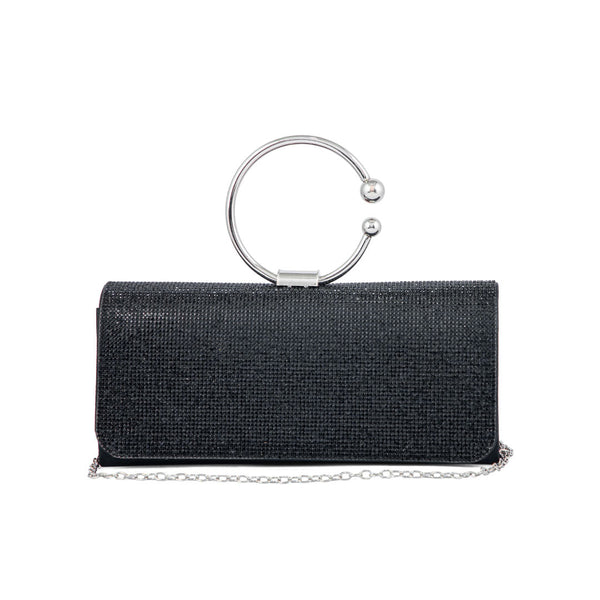 Black Fancy Clutch P24329