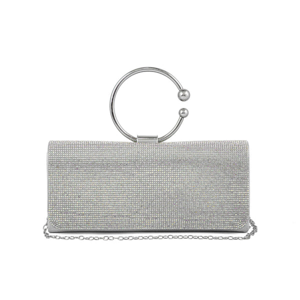 AB Silver Fancy Clutch P24329