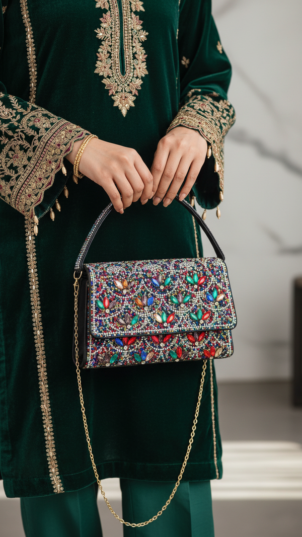 Multy Fancy Shoulder Bag For Ladies P24332