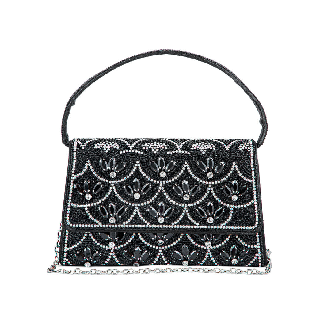 Black Fancy Shoulder Bag P24332