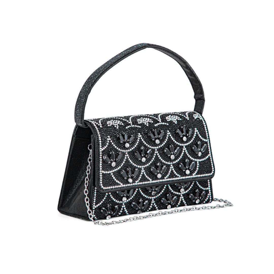Black Fancy Shoulder Bag P24332