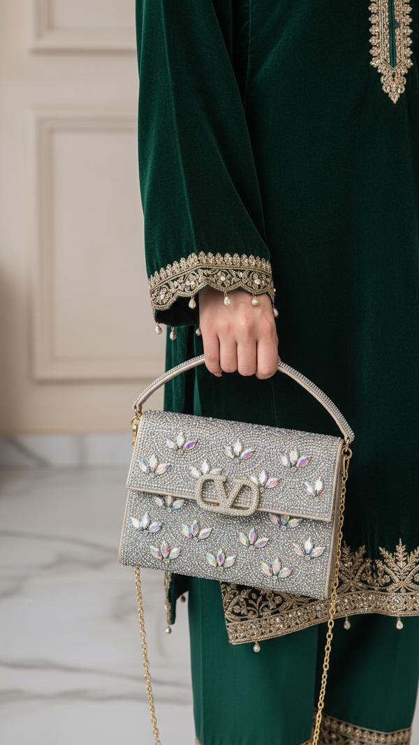 AB Golden Fancy Shoulder Bag P24333