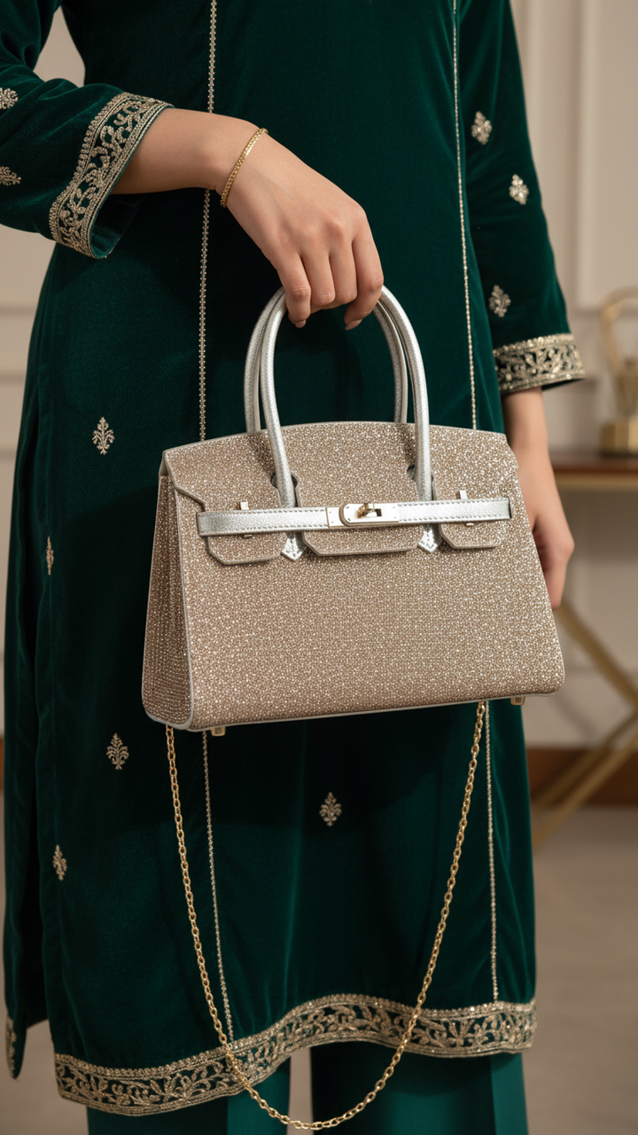 Golden Fancy Shoulder Bag P24337