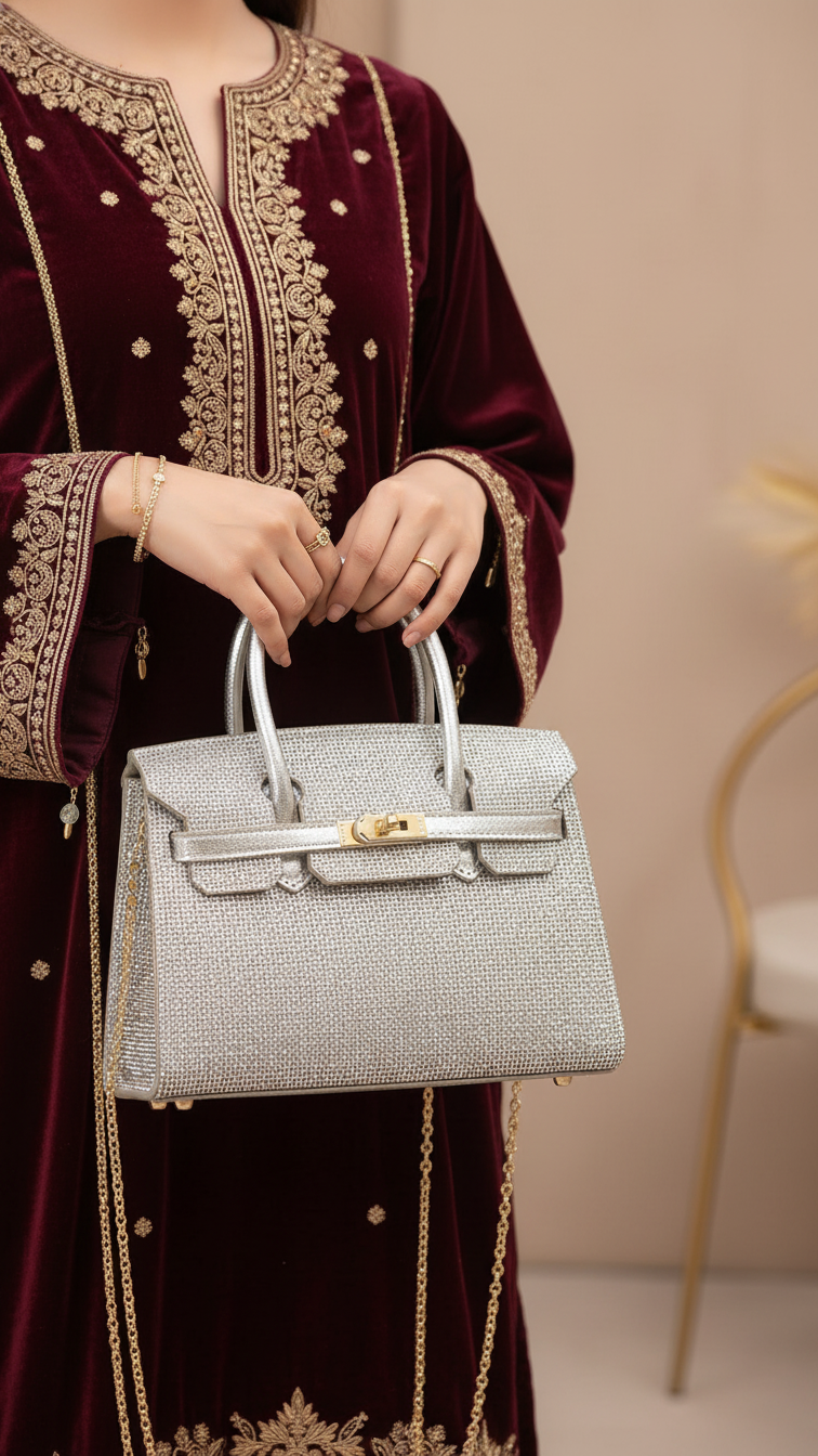 AB Golden Fancy Shoulder Bag P24337