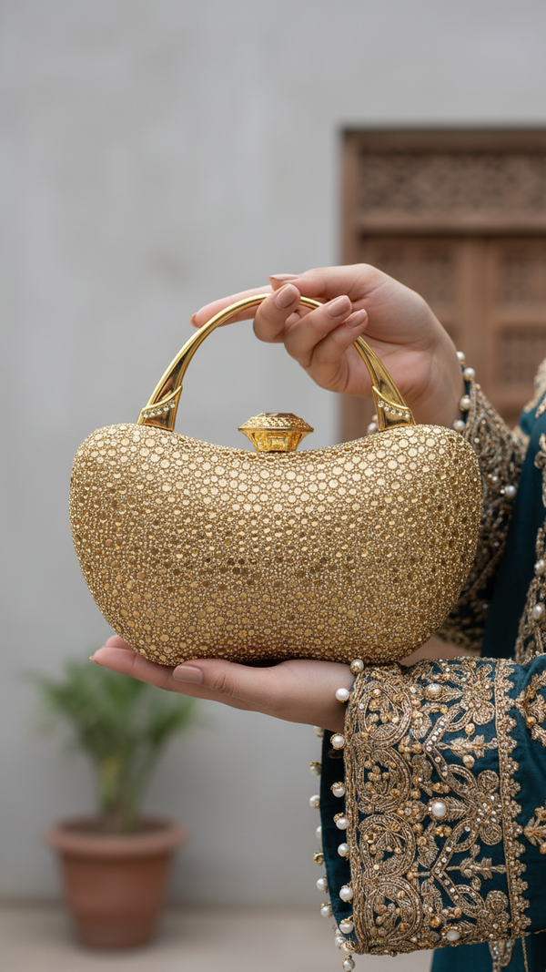 Golden Bridal Clutch P24339